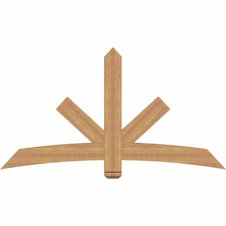 Ekena Millwork Alberta Smooth Timber Gable Bracket, Western Red Cedar, 72"W x 39"H x 3 1/2"D x 5 1/2"F, 13/12 Pitch GBW072X39X0406ALB00SWR